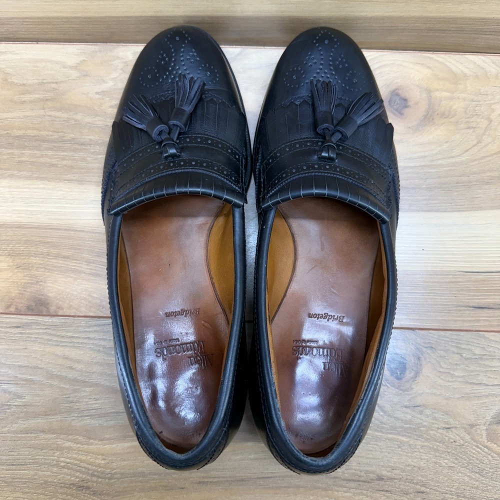 Allen Edmonds Bridgeton Mens 8.5 E Black Kiltie Tassel Loafers Dress Shoes - Picture 8 of 11